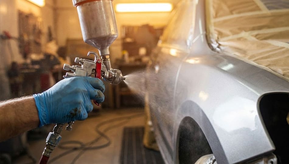 покраска автомобиля из распылителя