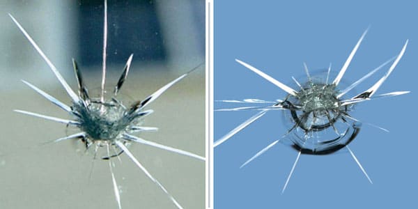 Виды повреждений лобового стекла